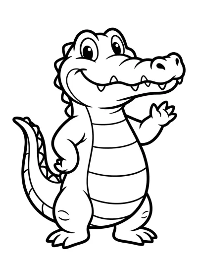 Desenho de Caimán Sonriente para colorir