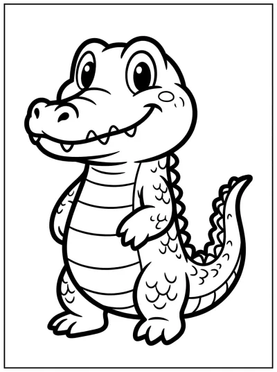 Desenho de Cocodrilo Bebé para colorir