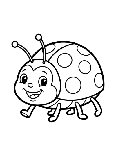 Desenho de Mariquita Sonriente para colorir