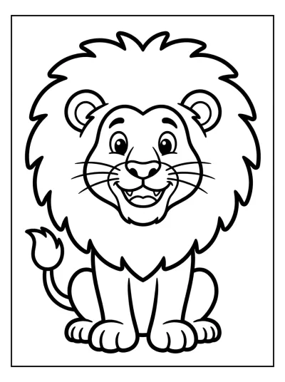 Desenho de Savanna Lion para colorir