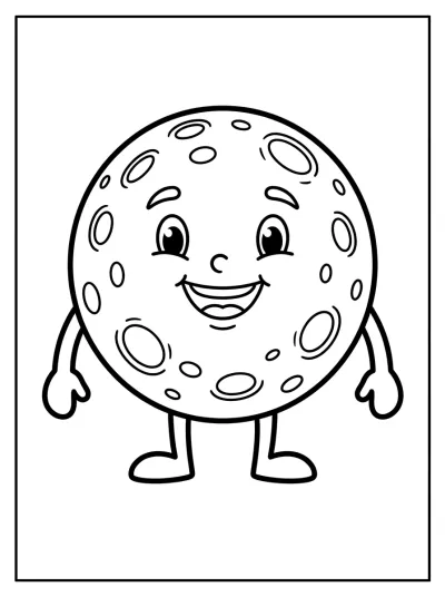 Desenho de Moon with Craters para colorir