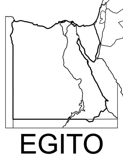Desenho de Mapa de Egipto para colorir