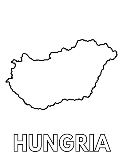 Desenho de Mapa de Hungría para colorir