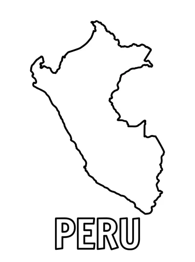 Desenho de Mapa de Perú para colorir