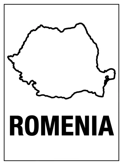 Desenho de Mapa de Rumanía para colorir