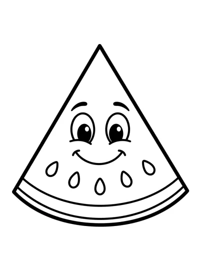 Desenho de Rebanada de Sandía para colorir