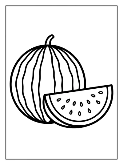 Desenho de Sandía Entera para colorir