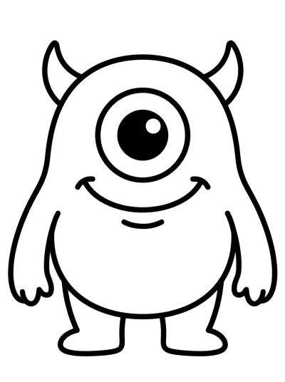 Desenho de Monstruito de Un Ojo para colorir