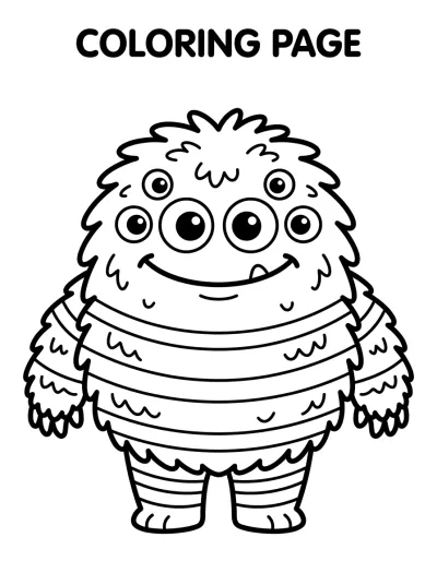 Desenho de Monstruito Peludo para colorir