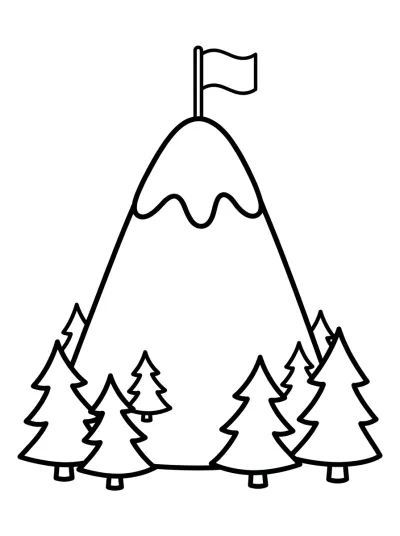 Desenho de Montaña Nevada para colorir