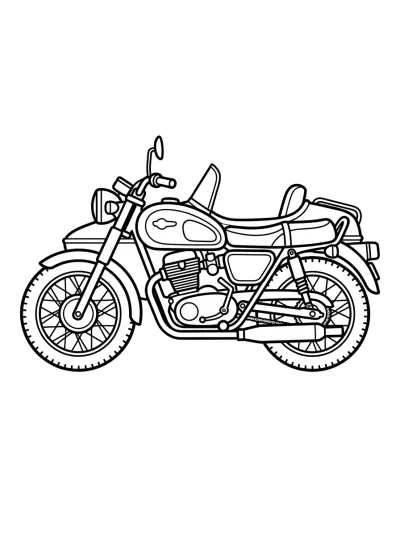 Desenho de Moto con Sidecar para colorir
