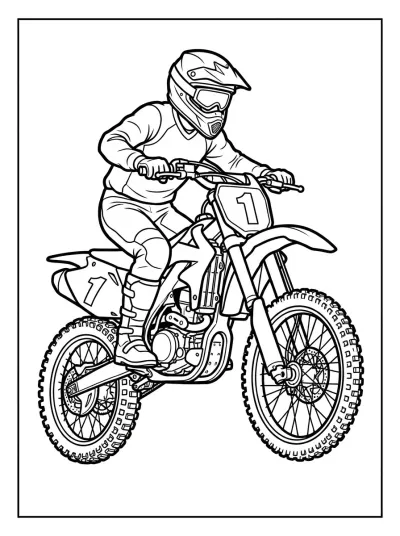 Desenho de Moto de Cross para colorir