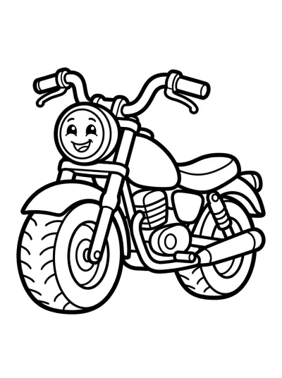 Desenho de Moto Genial para colorir