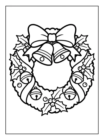Desenho de Guirlanda de Natal para colorir