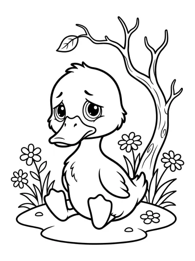 Desenho de Patito Solo para colorir