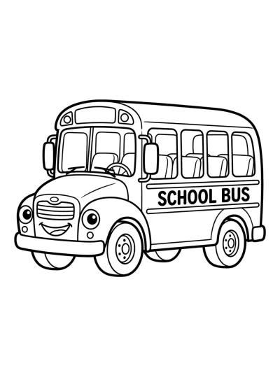 Desenho de Autobús Escolar para colorir