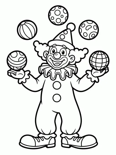 Desenho de Payaso Alegre para colorir