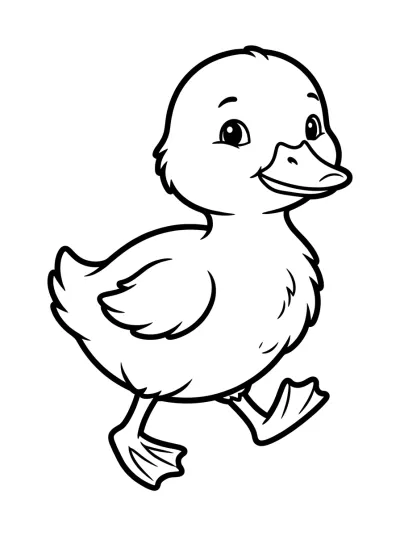 Desenho de Patito Caminando para colorir