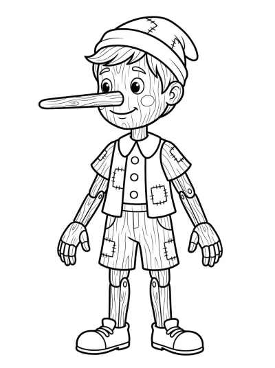 Desenho de Muñeco de Madera para colorir
