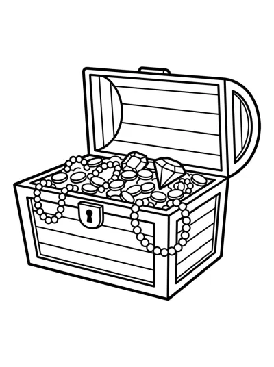 Desenho de Cofre del Tesoro para colorir