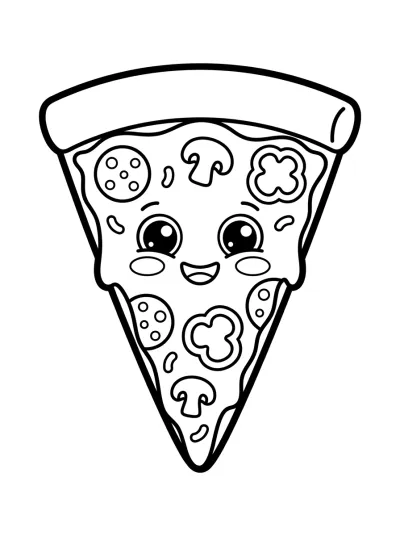 Desenho de Rebanada de Pizza para colorir