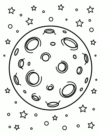 Desenho de Planeta Marte para colorir