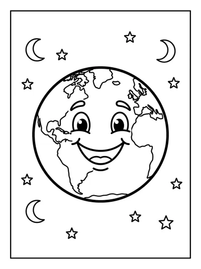 Desenho de Planeta Tierra para colorir