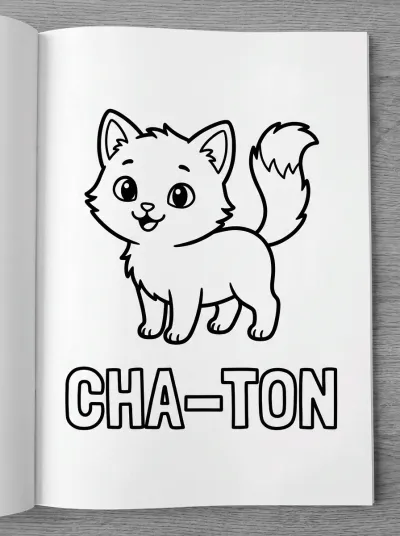 Desenho de Chaton à colorier para colorir