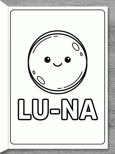 Desenho de Luna para colorear para colorir