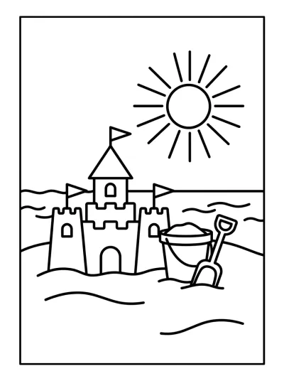 Desenho de Castillo de Arena para colorir