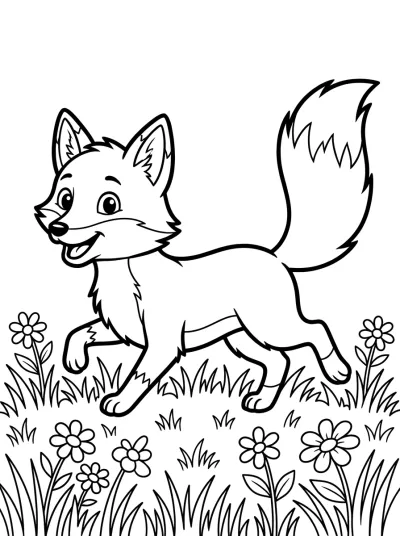 Desenho de Zorro Corriendo para colorir