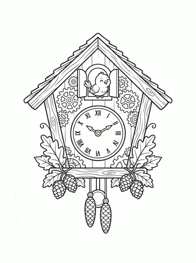 Desenho de Reloj Cucú para colorir