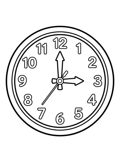 Desenho de Reloj de Pared para colorir
