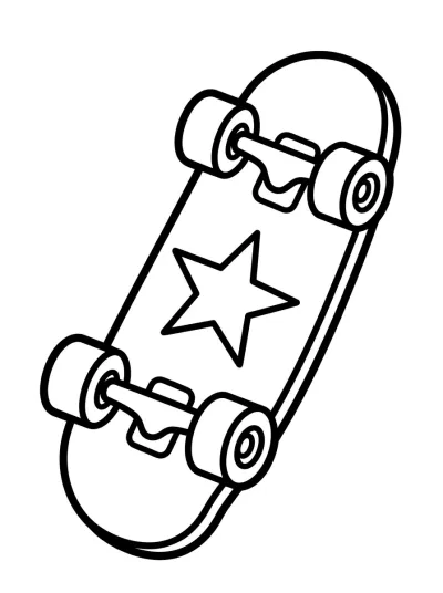 Desenho de Patineta Genial para colorir