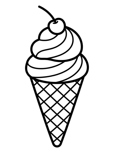 Desenho de Cono de Helado para colorir