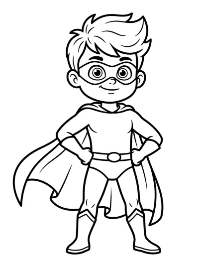Desenho de Superhéroe Heroico para colorir