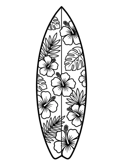 Desenho de Tabla con Flores para colorir