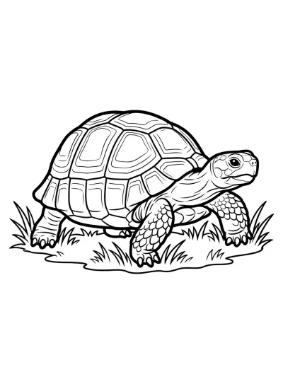 Desenho de Tortuga de Tierra para colorir