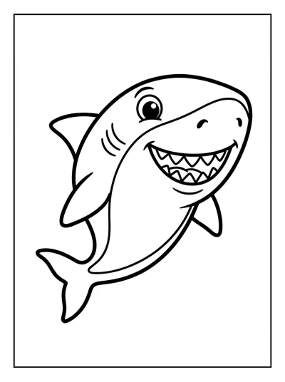 Desenho de Tiburón Bebé para colorir