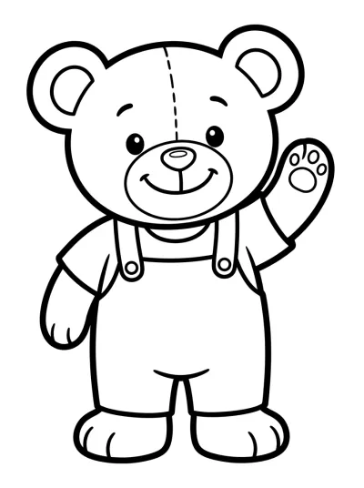 Desenho de Ursinho de Pelucia para colorir