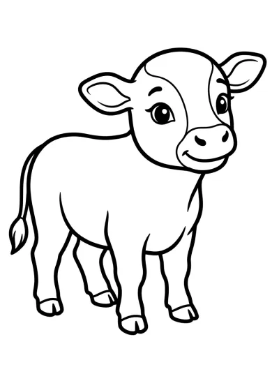 Desenho de Bezerro para colorir