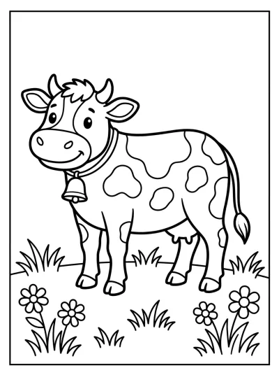 Desenho de Vaca Malhada para colorir